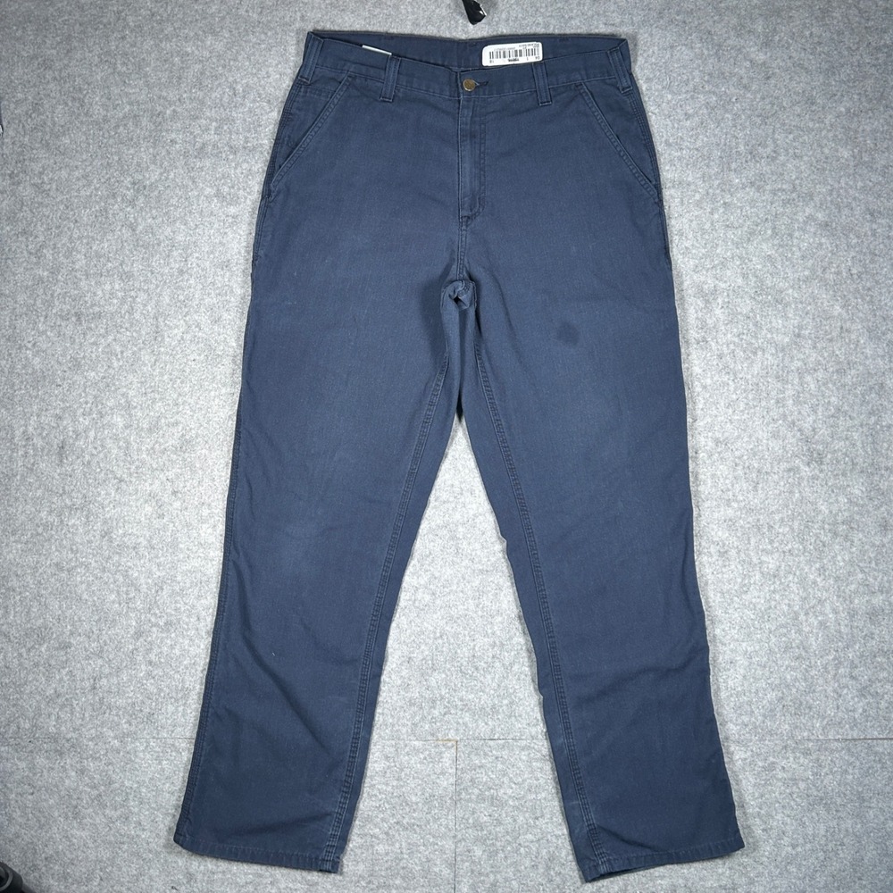 Carhartt‎ Pants Mens 34x34 Blue Dungaree Fit Carpenter Workwear Utility